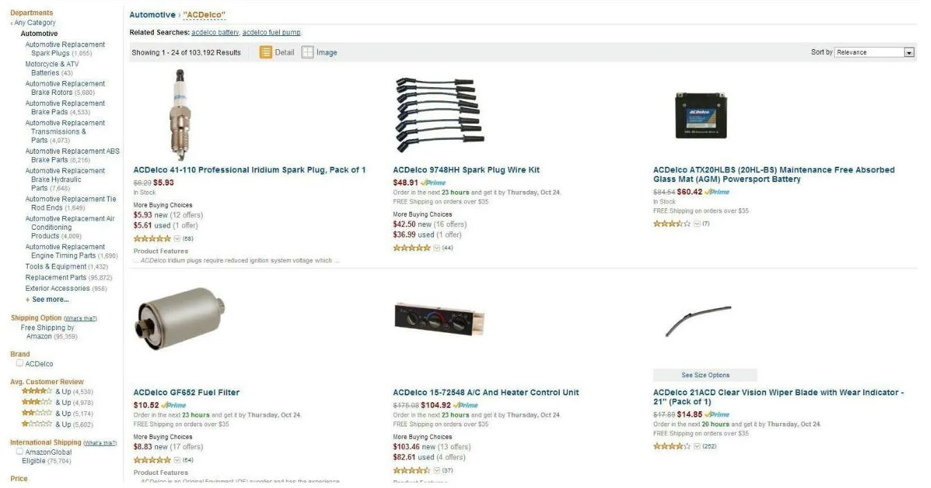 Guide de style des ventes sur Amazon par catégorie : Automobile et sports motorisés