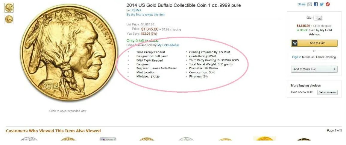 Guía de estilo para vender en Amazon por categoría: monedas coleccionables