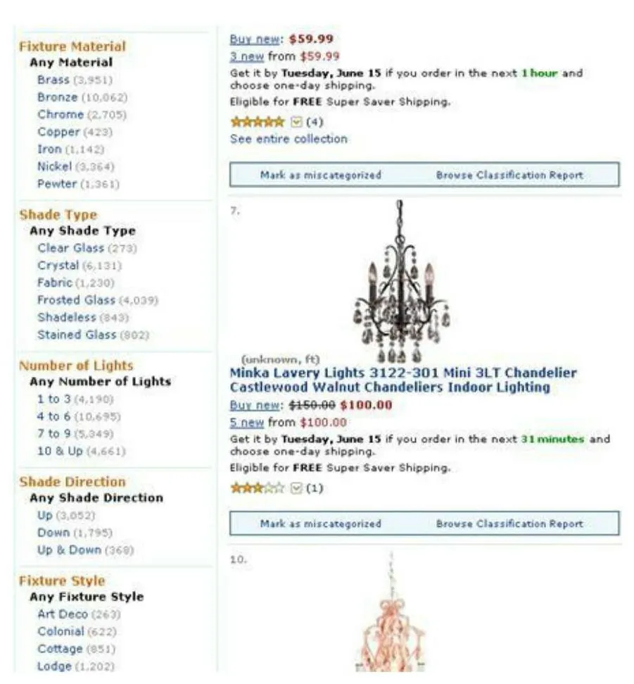 Guide de style de la catégorie Vendre sur Amazon : Éclairage