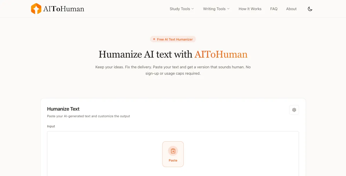 AItoHuman.com AI text humanizer